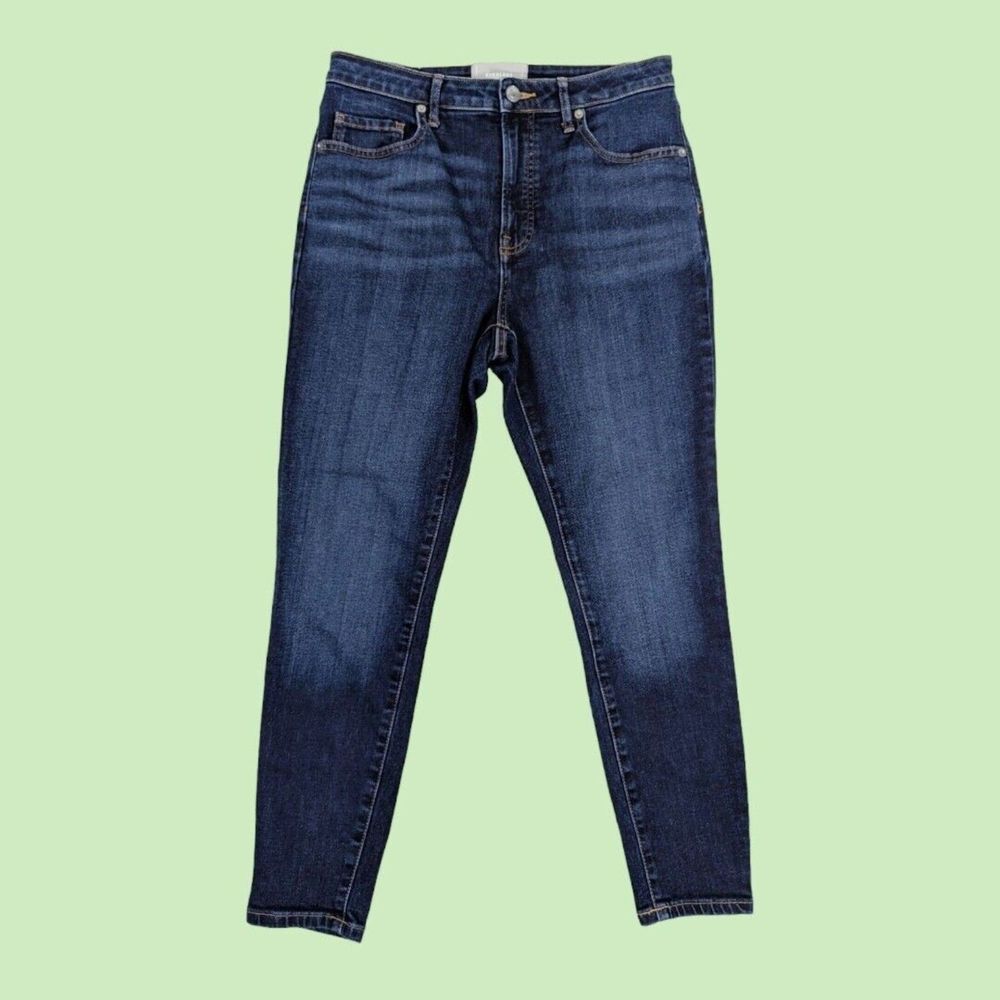 Everlane Curvy High-Rise Skinny Jean Dark Indigo Wash 29 Crop